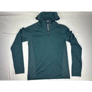Lululemon Hoodie Mens Small Green Quarter Zip Metal Vent Sweater Activewear